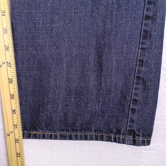 Levis 559 Relaxed Straight Jeans Mens 36x34 Dark Wash Blue Denim fits 36x32 - Picture 8 of 16
